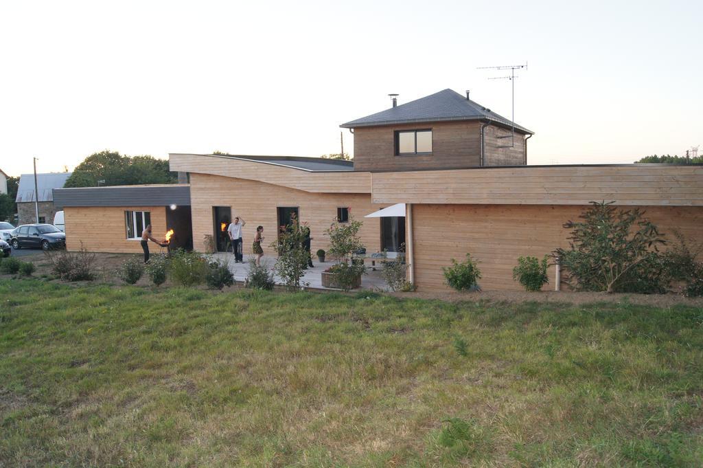 Maison En Ossature Bois Plaintel Bagian luar foto
